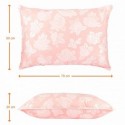 Perna SOMNART, 50x70 cm, umplutura pene 90%, puf 10%, bumbac 100%, model floral roz