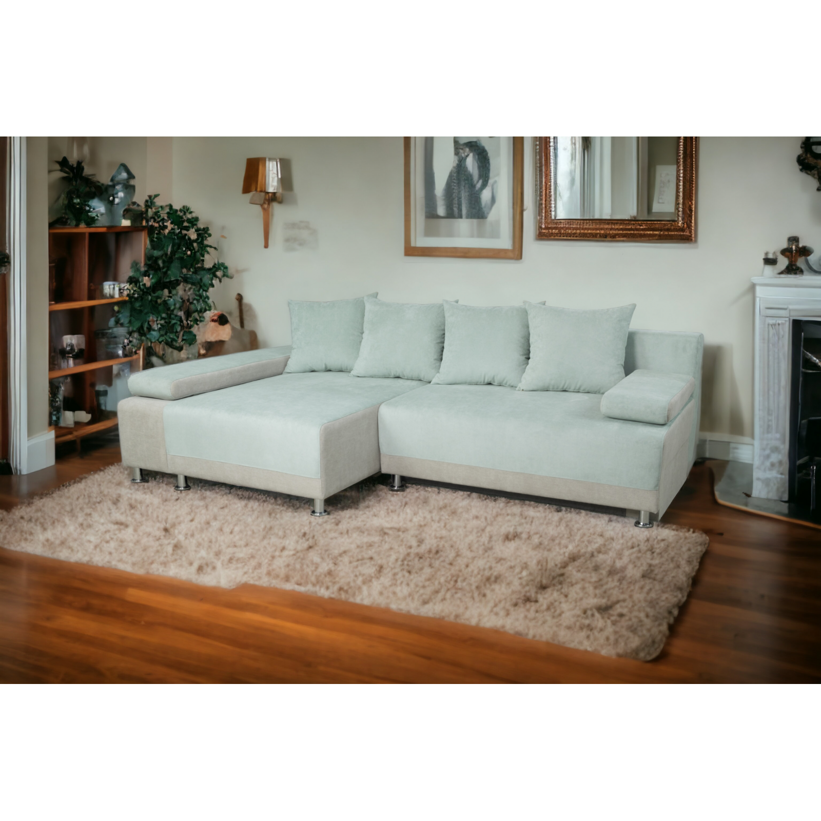 coltar mic pentru living, extensibil cu lada, cu suprafata mare de dormit, disponibil in diverse culori si dimensiuni