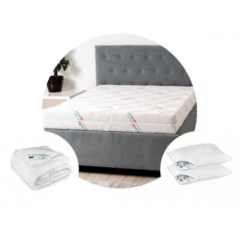 Pachet 1 Saltea HypoallergenicMed Antibacteria SomnART 180x200x18 cm + Pilota HypoallergenicMed 200x220 + 2 perne 50x70