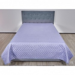 Pachet 1 Set SomnART gama Coral, Pilota 200x220 cm si 2 perne 50x70 cm + Cuvertura Microfibra, 210x240, Lavander