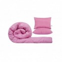 Pachet 1 Set SomnART gama Coral, Pilota 200x220 cm si 2 perne 50x70 cm + Cuvertura Microfibra, 210x240, Sweet Liliac