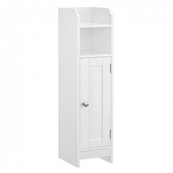Cabinet de toaletă, cabinet de baie, cabinet de baie, raft de baie subțire, rafturi reglabile, economisind spațiu, ușor de asamblat, alb BBC310W01