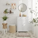 BBC61WT Sertar de baie, Dulap de bucătărie în stil rustic, lemn, alb, 60 x 80 x 30 cm (L x A x A), panouri MDF, 60 x 30 x 80 cm