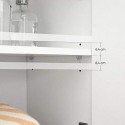 Cabinet de depozit sub chiuvete, cabinet de baie cu 2 uși, raft reglabil, picioare de jos, 60 x 30 x 63 cm, alb BBK110W01