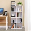 Raft de cărți, raft de cărți din lemn și raft de afișare, cabinet independent pentru birou, sufragerie, dormitor, alb LBC24WT