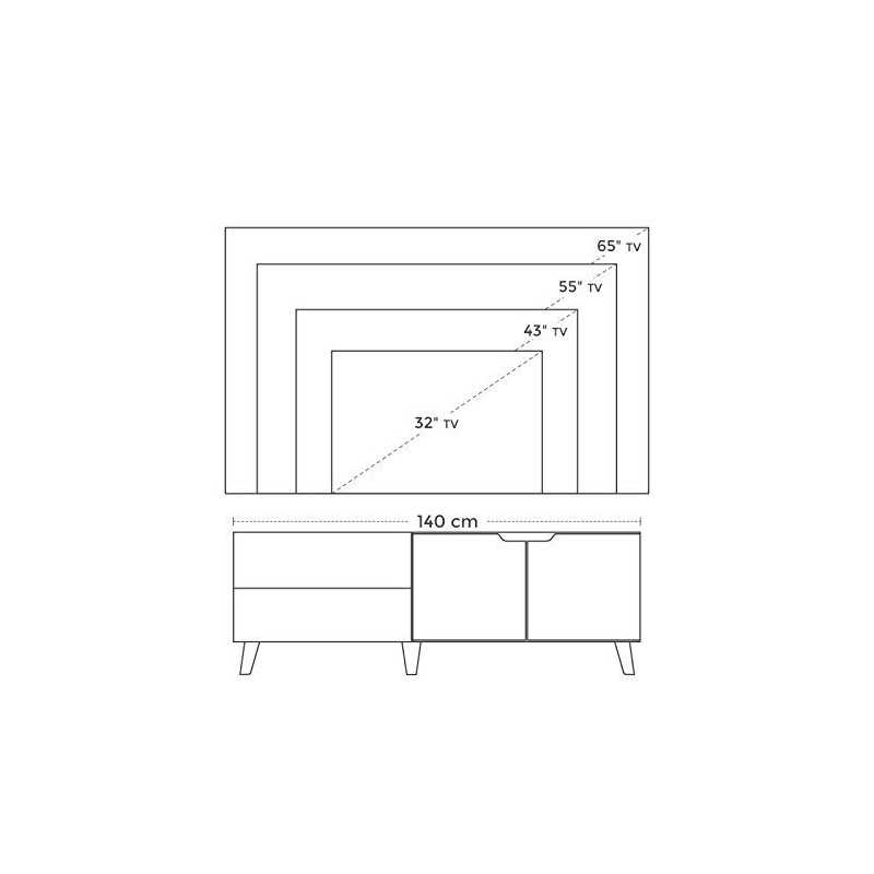 Cabinet TV pentru televizoare de până la 60 de centimetri, suport TV cu 2 uși, rafturi reglabile, masă TV, pentru sufragerie, sufragerie, dormitor, rustic maro LTV027X01