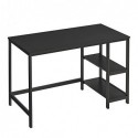 LWD047B16 Computer Desk PC Desk Office Table cu 2 rafturi pe partea dreaptă sau stângă pentru birou Camera de zi Cadru din oțel Design industrial Negru