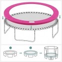 Mată de siguranță de trampolină de înlocuire, acoperire de arc standard pentru trampoline de 12 ft, diametrul 366 cm, lățimea 30 cm, rezistent la UV, rezistent la lacrimi, protecție a marginii, roz STP012P01