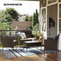 GGF004K05 Set de mobilier de grădină pentru balcon PE Set de salon din poliratan Mobilier pentru terasă pentru terasă