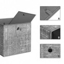Cutii de depozitare pliabile, set 6 cuburi de depozitare din material nețesut, 30 x 30 x 30 cm, coșuri pentru organizare haine de jucărie, gri RFB02LG-3
