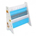 Kids’ Bookcase, Book Storage Shelf Organizer, cu kit anti-tip, pentru camera copiilor, sala de joacă, grădiniță, școală, 62,5 x 28 x 60 cm, design de economisire a spațiului, alb GKR72WT