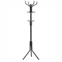 Rack de haine metalice, suport de haine, bagă de pălărie, 182 cm înalt Hall Tree, negru RCR19B