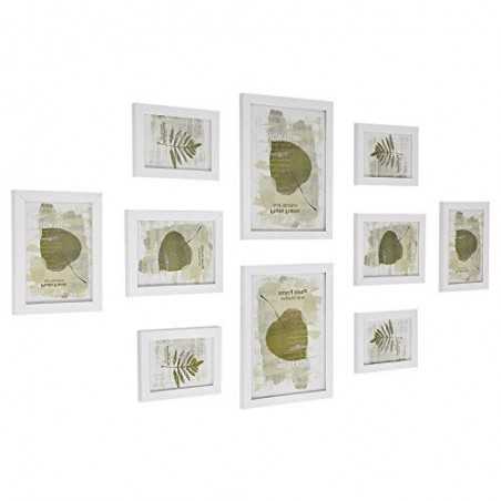 Cadrele de imagine Set de 10 cadre foto - Două 8" x 10" (20 x 25 cm), Patru 5" x 7" (13 x 18 cm), Patru 4" x 6" (10 x 15 cm), Alb RPF310W