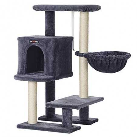 Arborele pentru pisici, apartament pentru pisici mici 84 cm, turn pentru pisici, gri fumuriu PCT142G01