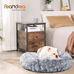 Patul pentru câini, patul pentru pisici, patul pentru animale de companie cu acoperire detaşabilă şi spălabilă, plush, 80 cm, gri