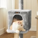 Arborele pentru pisici, apartament pentru pisici mici 84 cm, turn pentru pisici, gri deschis PCT142W01