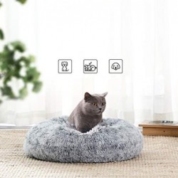 Patul pentru câini, patul pentru pisici, patul pentru animale de companie cu acoperire de spălat, de 50 cm, gri