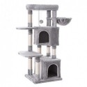 Arbore pentru pisici, apartament pentru pisici, centru de activități, 120 cm, gri deschis PCT80W