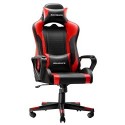 RCG011B01 Scaun de gaming, Scaun de calculator, Scaun de birou, Tetiera detașabilă, Pernă lombară, Reglabil pe înălțime, Funcție basculant, Sarcină maximă 150 kg, Ergonomic, Negru/Roșu