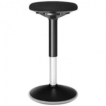 Scaun de birou pe picioare, Scaun pe picioare, Scaun ergonomic Wobble, Scaun pivotant la 360°, Înălțime reglabilă 60-85 cm, Nu necesită asamblare, Negru OSC05BK