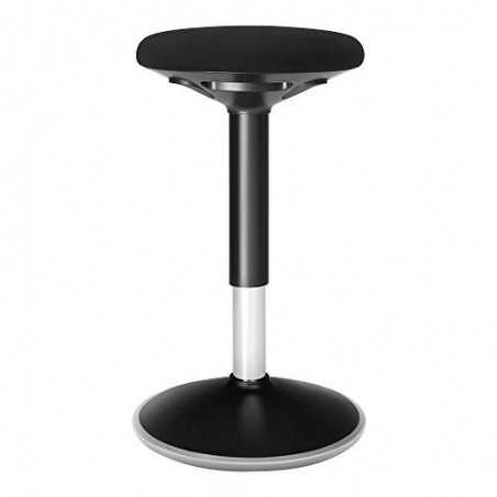 Taburet activ, Scaun de birou în picioare Wobble Stool, Scaun Balance, Înălțime reglabilă 55-70 cm, Nu necesită asamblare, Negru OSC04BK