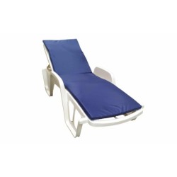 Saltea cu spumă poliuretanică Somnart 60x190, înălțime 3 cm, pentru șezlong, doua segmente, husă impermeabilă, c