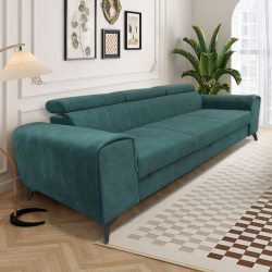 Canapea moderna cu 3 locuri pentru living, extensibila cu tetiere cap reglabile si picioare inalte,modulara