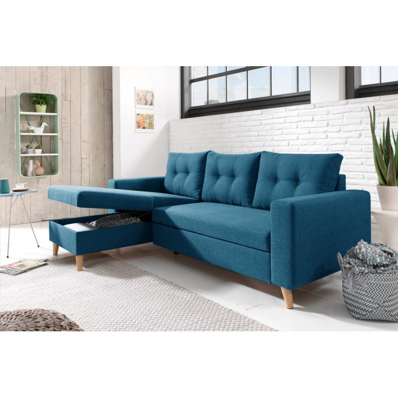 Canapea coltar living Noris, extensibil cu lada