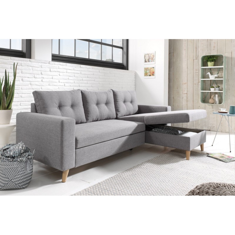 Canapea coltar living Noris, extensibil cu lada