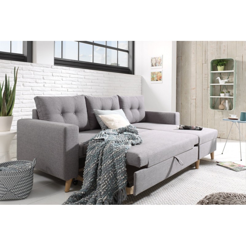 Canapea coltar living Noris, extensibil cu lada
