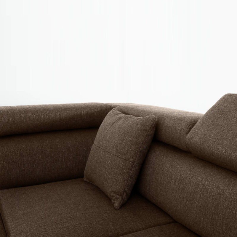 Coltar living extensibil LISA, cu tetiere relglabile si lada de depozitare