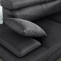 Coltar living extensibil LISA, cu tetiere relglabile si lada de depozitare