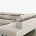 Coltar living extensibil LISA, cu tetiere relglabile si lada de depozitare