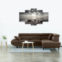 Coltar living extensibil LISA, cu tetiere relglabile si lada de depozitare