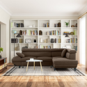 Coltar living extensibil LISA, cu tetiere relglabile si lada de depozitare