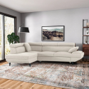 Coltar living extensibil LISA, cu tetiere relglabile si lada de depozitare