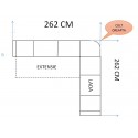 coltar clasic KABIR, extensibil cu lada, la comanda pe culori si dimensiuni personalizate