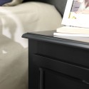 Set 2 Noptiere Baroc cu sertare, picioare din lemn masiv de pin, depozitare spațioasă, alb cu negru