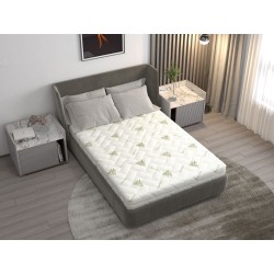 Saltea cu spumă poliuretanică Somnart FermiMax Aloe Vera 140x200, înălțime 15 cm, anatomică, husă lavabilă și detașabilă cu ferm