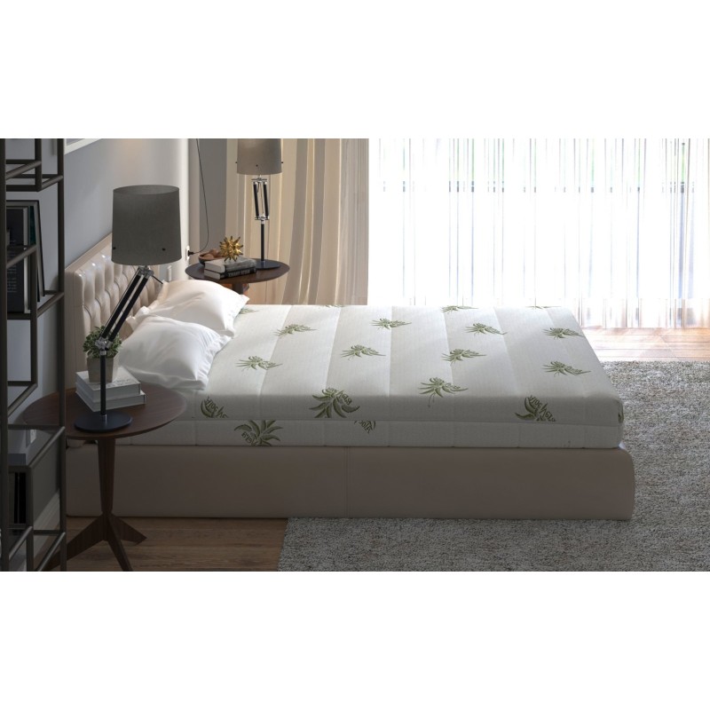 Saltea cu memorie Somnart XXL Memory Plus 90x200, înălțime 25 cm, pentru persoane supraponderale, husă Aloe Vera detașabilă, rul