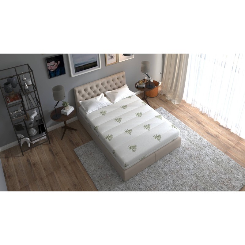 Saltea cu memorie Somnart XXL Memory Plus 160x200, înălțime 25 cm, pentru persoane supraponderale, husă Aloe Vera detașabilă, ru