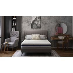 Saltea cu memorie Somnart Optimax Memory 150x200, inaltime 18cm, husa 3D detasabila si lavabila, rulata, cu manere, fermitate me