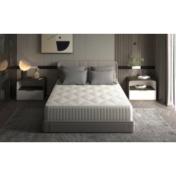 Saltea cu memorie Somnart Silver Relax 180x200, înălțime 24 cm, husă cu ioni de argint, cu mânere, fermitate medie