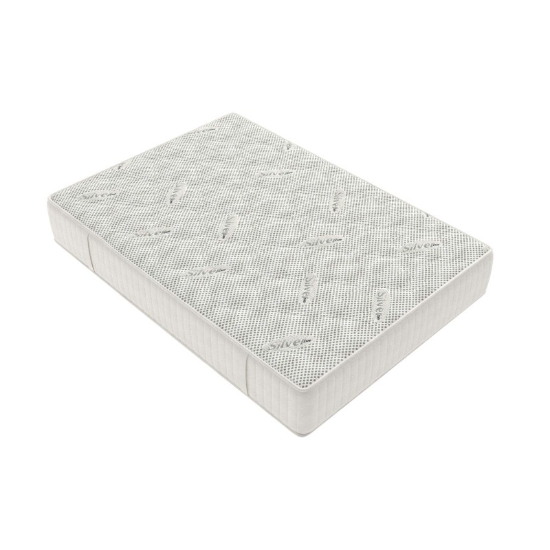 Saltea cu memorie Somnart Silver Relax 160x200, înălțime 24 cm, husă cu ioni de argint, cu mânere, fermitate medie