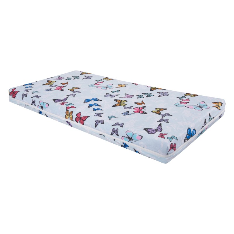 Saltea cu memorie Somnart Memory 60x120, înălțime 10 cm, pentru bebeluși și copii, husă impermeabilă, fermitate medie, model flu