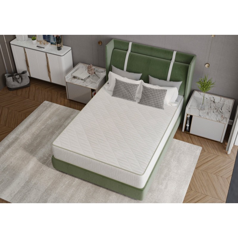 Saltea cu arcuri SomnART LETTO 90x200, înălțime 22 cm, ortopedică, husă matlasată, duritate medie-tare