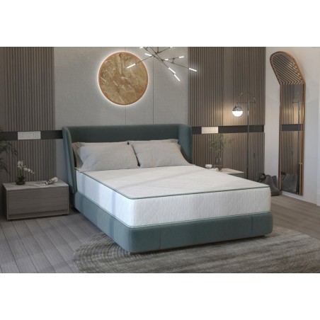 Saltea cu arcuri SomnART LETTO Plus 90x200, înălțime 24 cm, ortopedică, husă matlasată, duritate tare