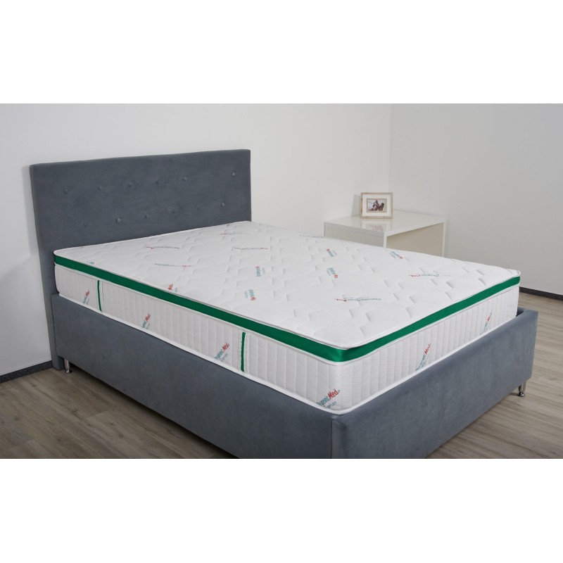 Saltea cu arcuri HypoallergenicMed Primo Protect 180x200, înălțime 23 cm, ortopedică, husă tratament antialergic,  fermitate med