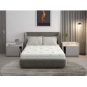 Saltea cu spumă poliuretanică SomnART FermiMax Aloe Vera 200x200, înălțime 15 cm, anatomică, husa lavabilă și detașabilă cu ferm