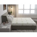 Saltea cu spumă poliuretanică SomnART FermiMax Aloe Vera 200x200, înălțime 15 cm, anatomică, husa lavabilă și detașabilă cu ferm